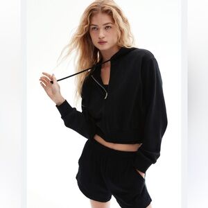 H&M Cropped Zip-Up Hoodie